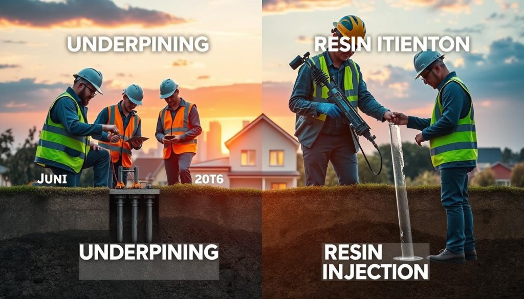 underpinning vs resin injection melbourne