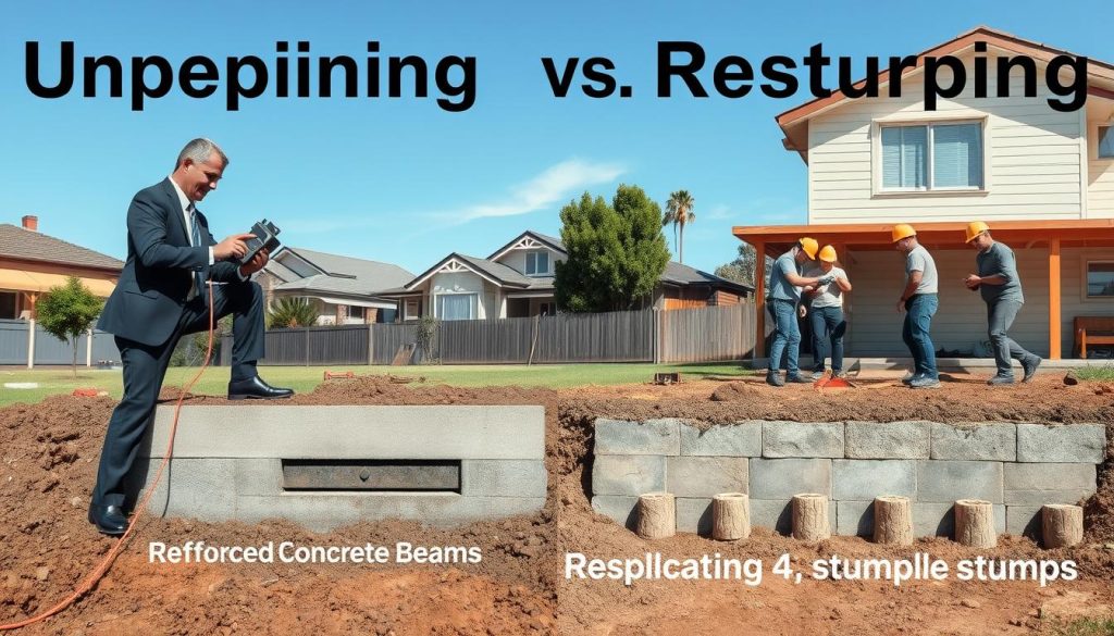 underpinning vs restumping melbourne